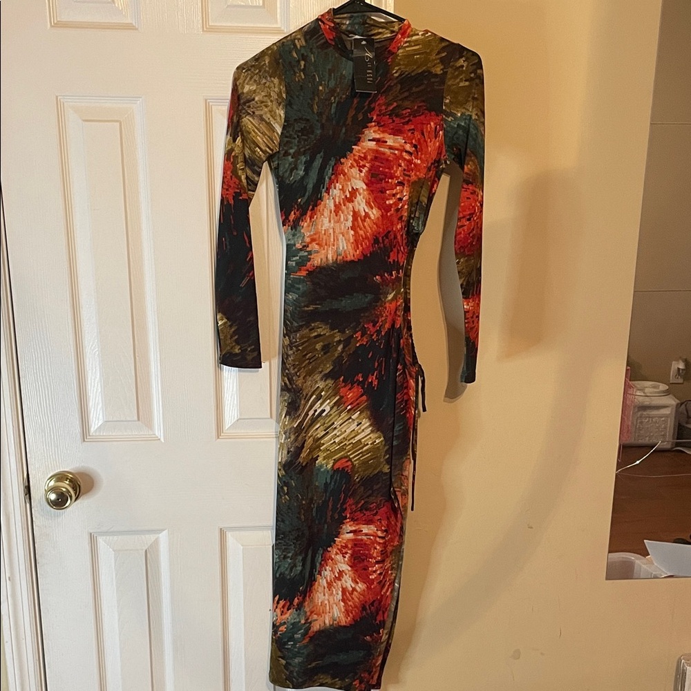 SOLD Multicolor Long Sleeve Dress